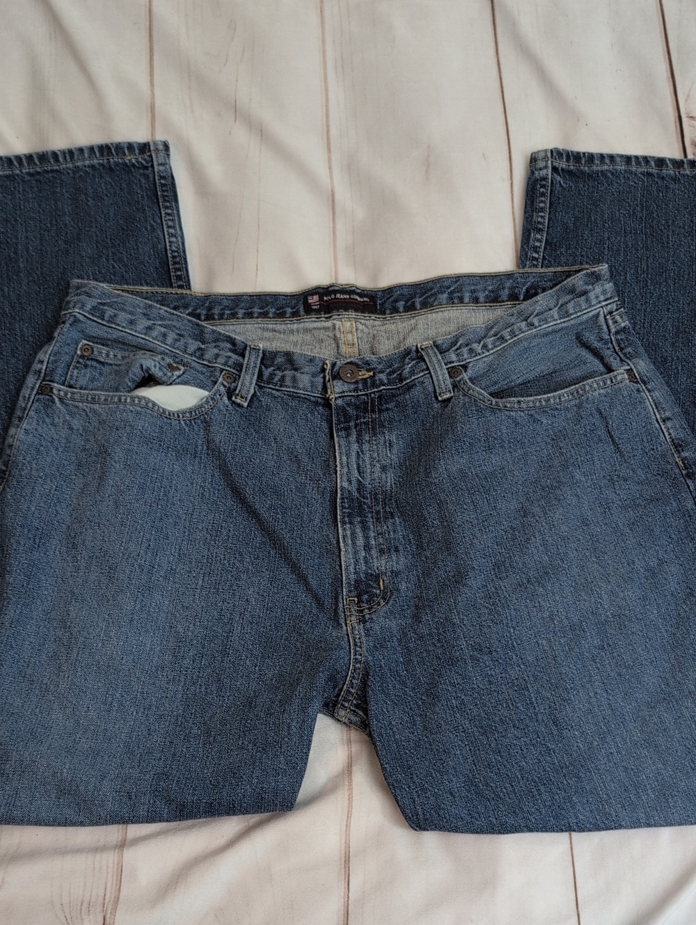 Vintage Polo Jeans Co Ralph Lauren RL Woodrow Jeans Men’s 38x30 Baggy Y2K
